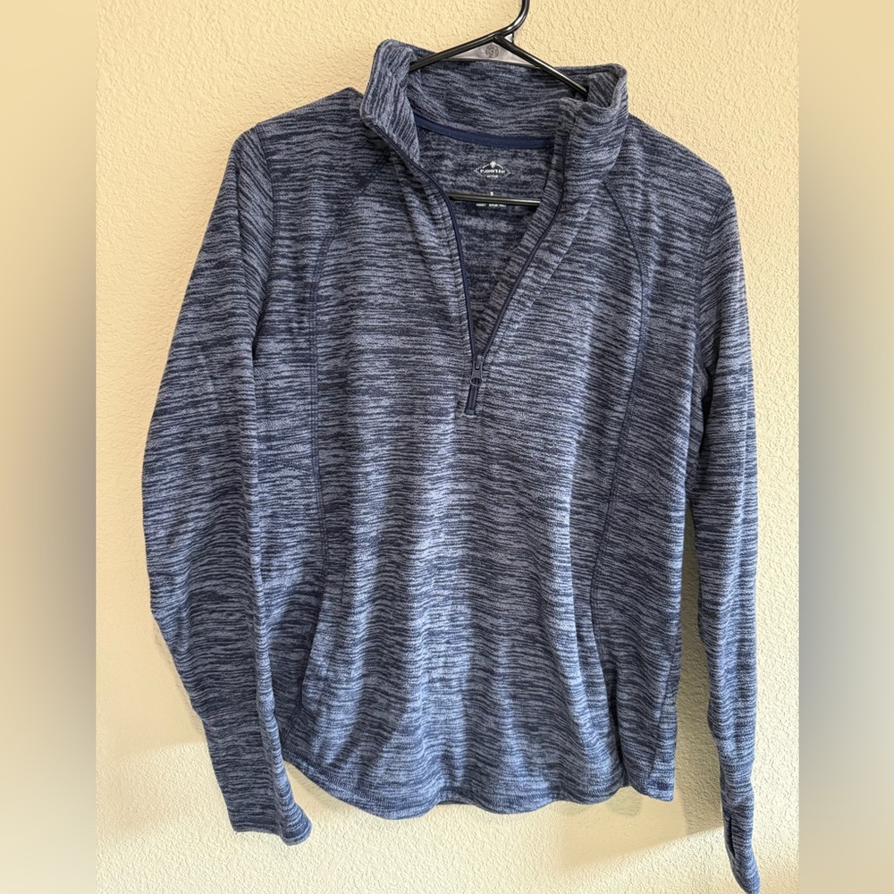 St. John's Bay Navy Heather Quarter-Zip Pullover